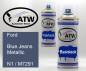 Preview: Ford, Blue Jeans Metallic, N1 / M7291: 400ml Sprühdose + 400ml Klarlack - Set, von ATW Autoteile West.